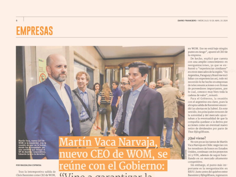 Martín Vaca Narvaja, nuevo CEO de WOM: “Vine a garantizar la continuidad operativa y refrendar los compromisos”