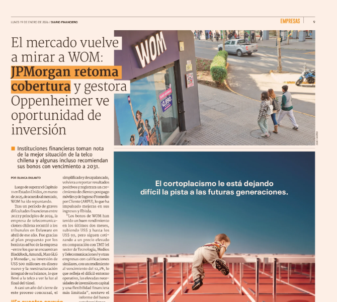 JPMorgan retoma cobertura de WOM